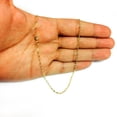thumbnail image 5 of 14k Yellow Gold Singapore Chain Necklace, 1.5mm, 18", 5 of 5