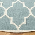 thumbnail image 5 of Safavieh Dhurries Light Blue Contemporary Rug - Round 6', 5 of 5