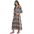 thumbnail image 2 of Moomaya Women Button Down Cotton Summer Maternity Kimono Sleeve Kaftan Dress, 2 of 5