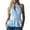 Light Blue, variant on SwiftWear Women's V Neck Ruffle Tank Tops Y2k Cotton Linen Button Front Sleeveless Blouse Elegant Tiered Flounce Casual Summer Top
