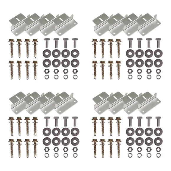 4 Sets of Renogy Solar Panel Mounting Z Bracket (Set of 4 Units) RV Boat Off Grid Roof