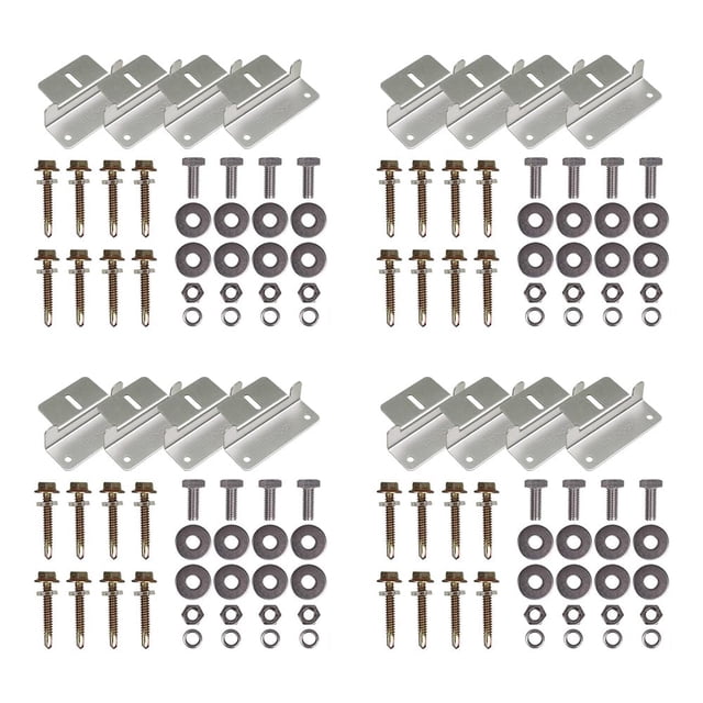 4 Sets of Renogy Solar Panel Mounting Z Bracket (Set of 4 Units) RV Boat Off Grid Roof