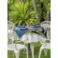 thumbnail image 3 of Outdoor Tablecloth with Umbrella Hole for Patio/Picnic/Party/Camping, Soccer Field Waterproof Table Cloth Round Cover Washable, Farmhouse Wooden Goal Post Football (Dia 60"), 3 of 9