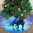 thumbnail image 3 of Falda de árbol de Navidad congelada, suave y divertida, collar de árbol de Navidad, decoración navideña de granja de 36", 3 of 4