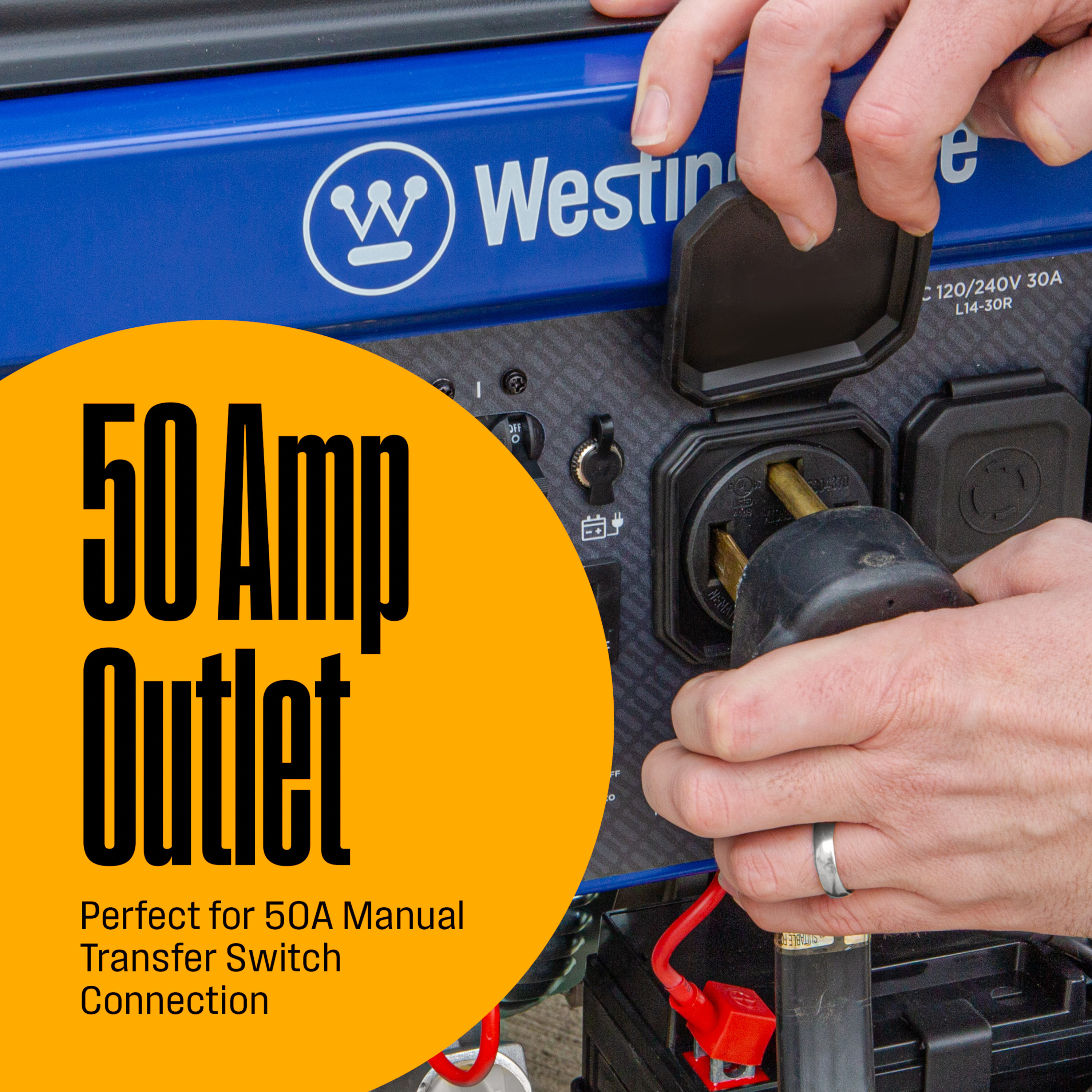 Westinghouse 12,500 Peak Watt Dual Fuel Portable Generator, Electric Start, Transfer Switch Ready - image 5 of 13