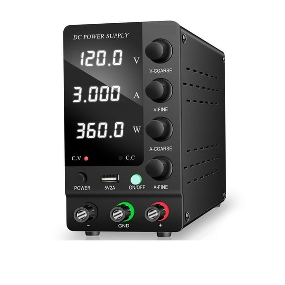 Lab DC Power Supply Adjustable Switching Regulated Switching Bench Source Supply Switching Regulated Variable Coarse And Fine Adjustments Voltage Regulator ,Test accurately