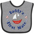thumbnail image 3 of Inktastic Daddy's First Mate Boys or Girls Baby Bib, 3 of 4