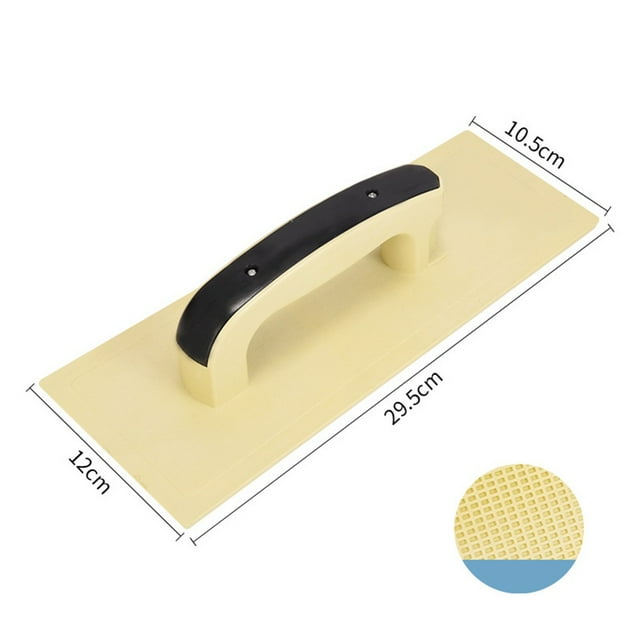 Drywall Smooth Trowel Brush Wall Plastic Blade Finishing Putty Building Tools Yellow-S