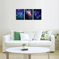 thumbnail image 2 of Canvas Wall Art Outer Space Pictures Fantastic Starry Painting Artwork Galaxy Nebula Canvas Prints for Bedroom Bathroom Living Room Kicthen Office Home Wall Decor 12" x 16" x 3 Panels, 2 of 6