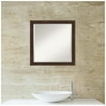 thumbnail image 3 of Amanti Art Warm Walnut Narrow Beveled Wood Wall Mirror 23 x 23 in., 3 of 10