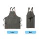 thumbnail image 5 of Ounissouiy Delantal de lona, ​​delantales de trabajo gruesos, fundas de delantales, ropa de trabajo cómoda, accesorio de cubierta, vestido para el Utensilios de cocina Verde gris, 5 of 6
