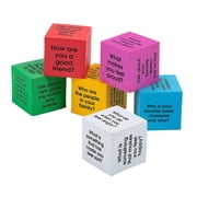 Fun Express Social Emotional Learning Solid Color Foam Discussion Dice - 12 Pieces - 2 1/2"
