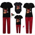 thumbnail image 1 of 2023 New Short Sleeve Family Christmas Pajamas Set Cartoon Cute Soft 2 Pieces Suit Adults Kids Matching Outfits Baby&Dog Rompers, 1 of 4