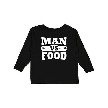 

Inktastic Man Vs Food Gift Toddler Boy or Toddler Girl Long Sleeve T-Shirt