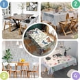 thumbnail image 4 of Pioneer Flower and Butterfly Rectangle Tablecloth 60"x84",Waterproof Polyester Rectangle Table Cloth, Wipeable Spillproof Polyester Tablecloth for Dining, Camping, Indoor and Outdoor, 4 of 5
