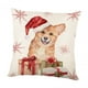 thumbnail image 4 of Funda de almohada navideña con cremallera transpirable de 18 x 18 pulgadas, decorativa. perro, 4 of 9
