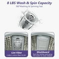 thumbnail image 5 of Barara King Washing Machine, Laundry Washer, 8lbs Portable Fully Automatic Washing Machine with Drain Pump-Purple, 5 of 11