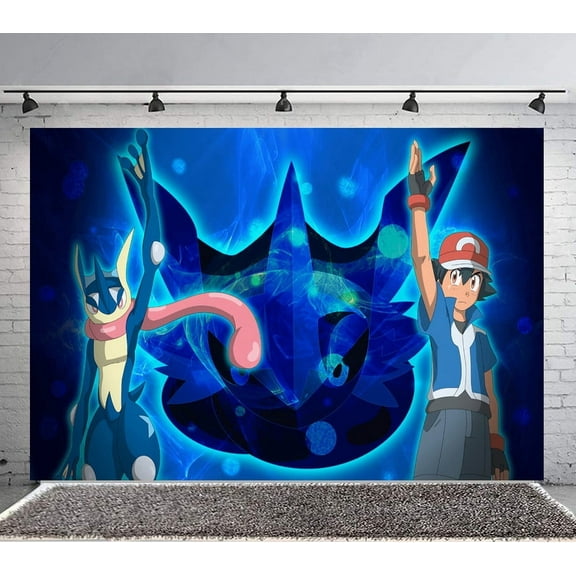 Greninja Backdrop Banner Party Supplies Poster Movie Theme Background for Photography Birthday Decorations