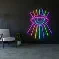 thumbnail image 2 of Handmadetneonsign Magic Eye Neon Sign, Evil Eye LED Sign, Eye of God Neon Light, Eye of Providence, 2 of 5
