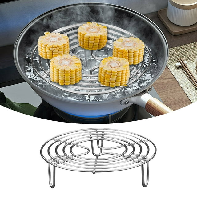 SHAGUOZHOU Pressure Cooker Rice Cooker Cooking Utensils Set Stainless Steel Rose Steaming Rack 6 Inch Round Steam Rack Heat Re Sistant Stainless Steel Cooking Rack Easy To Clean Wire Rack