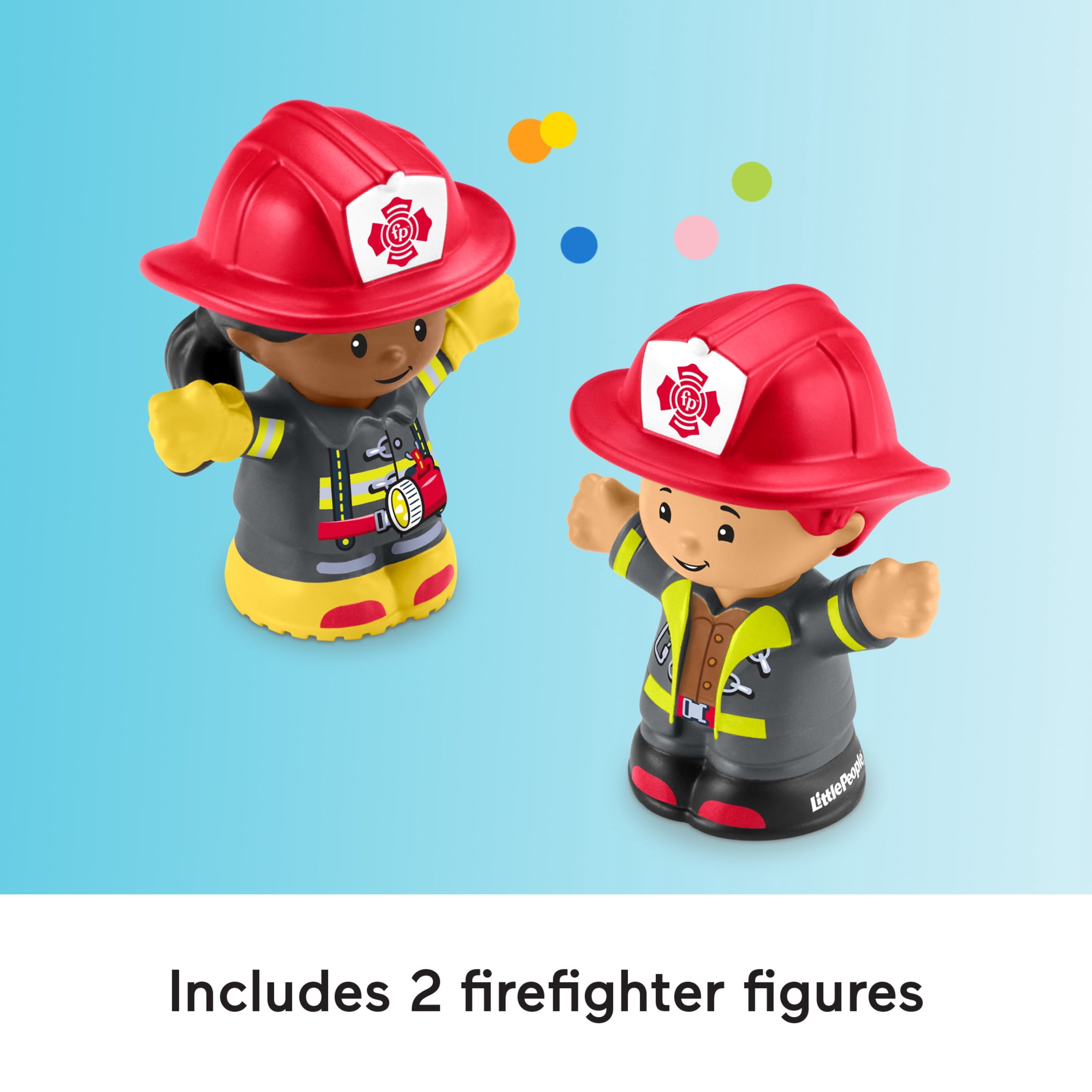 Fisher-Price Little People Fire Truck Musical Toddler Toy with Lights Sounds & 2 Figures