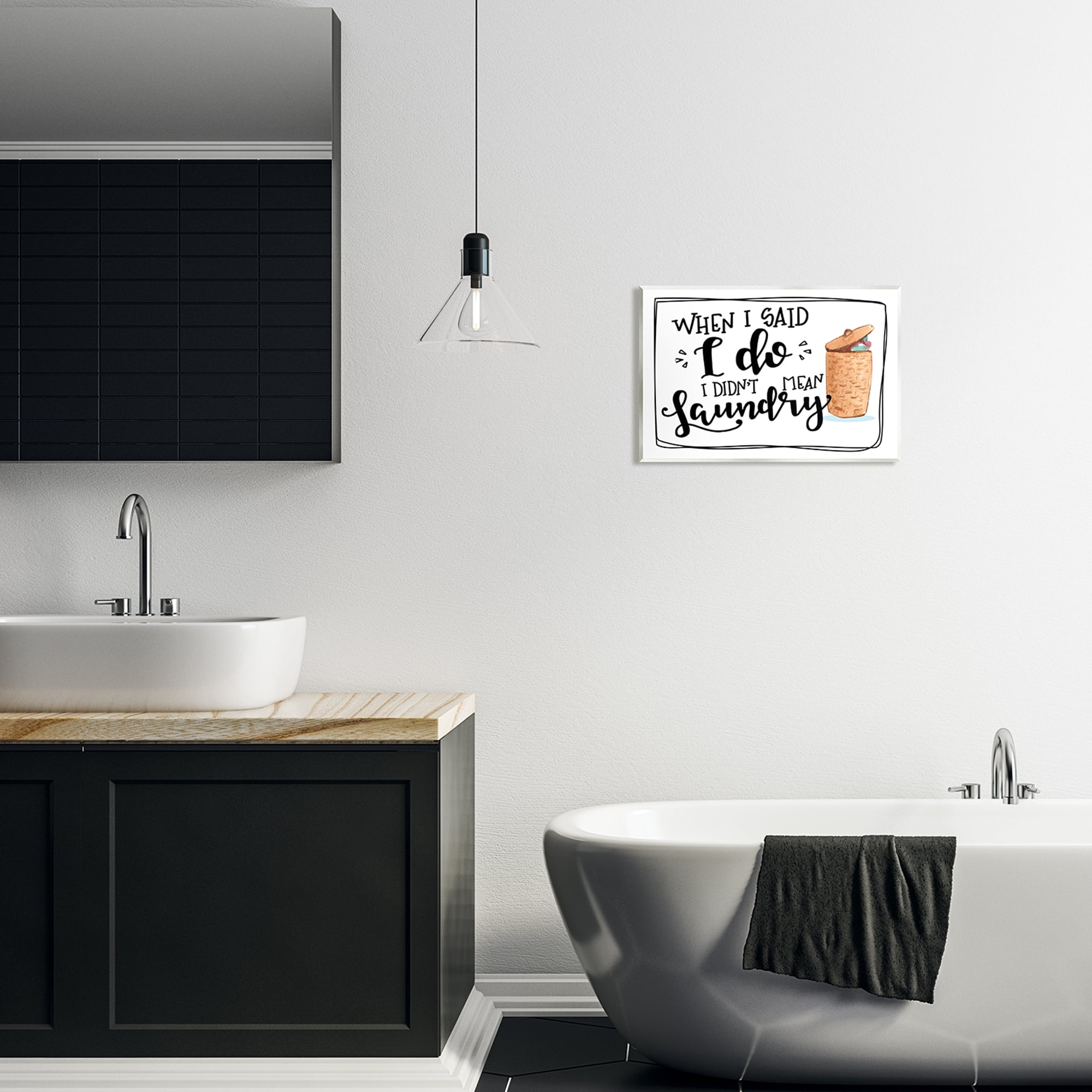 Stupell I Do Didn't Mean Laundry Funny Phrase Typography Painting Wall Plaque Unframed Art Print Wall Art