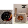 thumbnail image 4 of Pet Daily Kit 2-way Dome-shaped Pet House Hideout Compact Size Sofa Cushion with Handle, 4 of 7