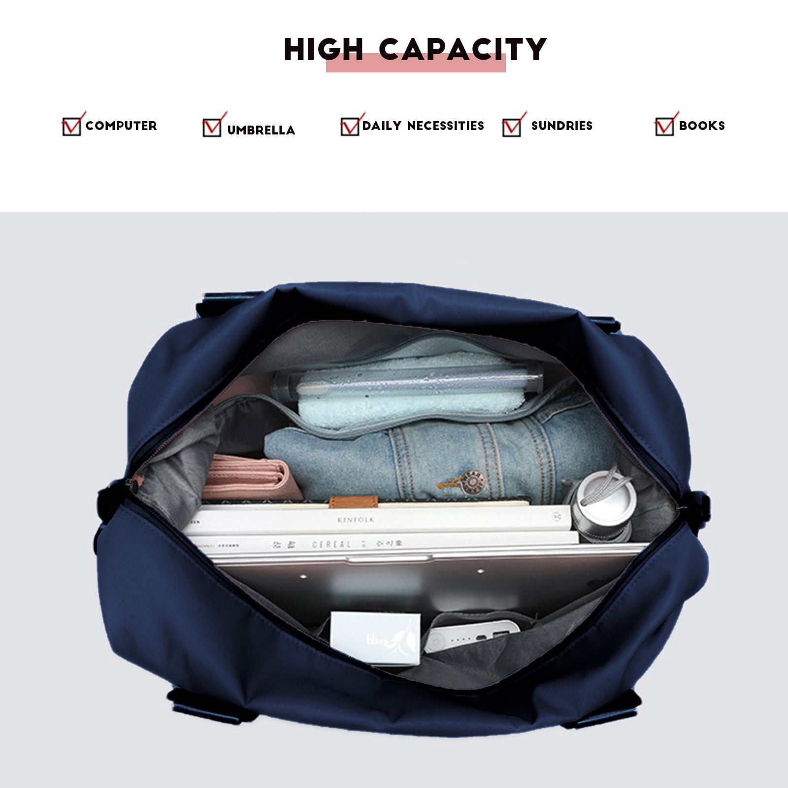 FAMTKT Expandable Gym Bags, Duffle Bags for Sports and Weekend Travel, Large Capacity Lightweight Overnight Bags for Men and Women, Travel Duffel Bags, Sports Tote Bag