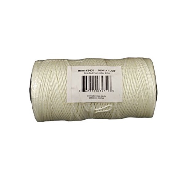 In the Breeze Bulk Braided Kite Line, 100 lb x 1000\'