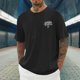 thumbnail image 2 of Mens Camisas de Manga Corta Impresión Casual Deportes Cuello Redondo Blusa, Poliéster Ligero para la Primavera Verano Al Aire Libre Uso Diario, 2 of 4