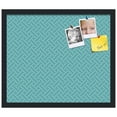 thumbnail image 2 of PinPix 20x17 Custom Cork Bulletin Board Lattice Aqua Poster Board Has a Fabric Style Canvas Finish, Framed in Lattice Aqua, by ArtToFrames (PinPix-1816), 2 of 5