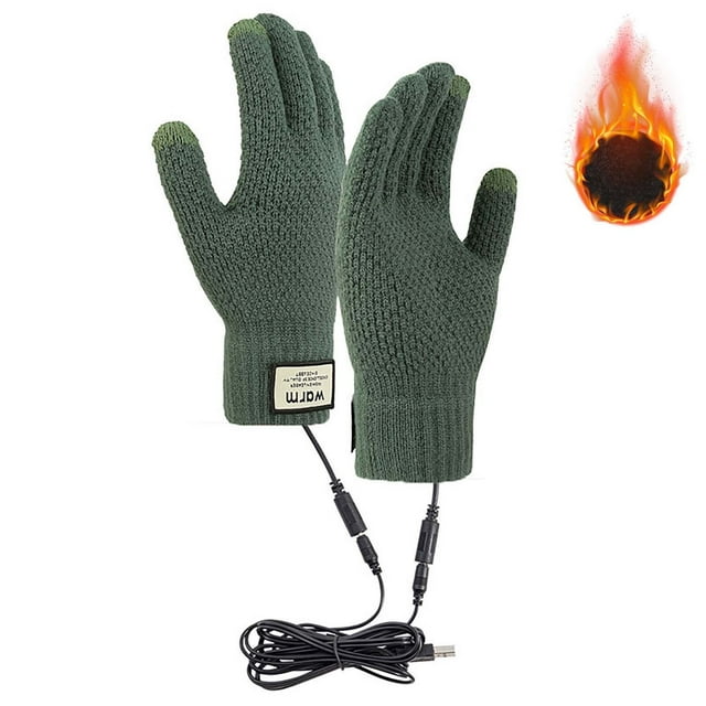 Winter USB Heated Warm Gloves Heated Hand Warm Hiking Driving Running Cycling