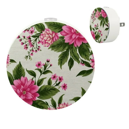

YZUOUZY Night Light Nightlight Bedroom Lamps Set of 2 Rose Cabbage Flowers