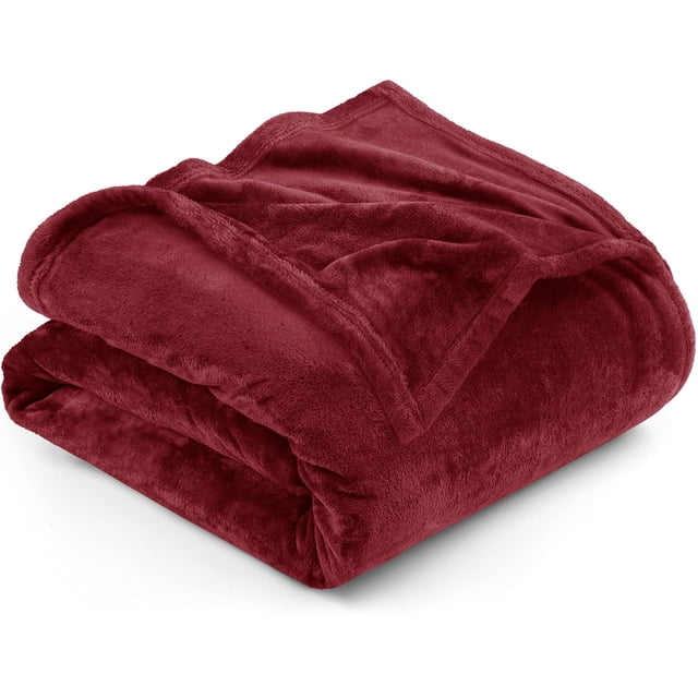 Ropa de cama Blanket Utopia, forro polar, tamaño queen, color burdeos, 300 g/m²
