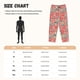 thumbnail image 3 of Balery Small Coral Red Flowers Pantalones de pijama para mujer, pijamas ultraligeros, pantalones de estar por casa-Small, 3 of 6