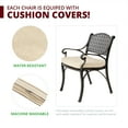 thumbnail image 6 of Kinger Home 5-Piece Cast Aluminum Patio Set, Metal Patio Dining Set, Patio Furniture Sets, Outdoor Furniture, Outdoor Table and Chairs with Cushions, 6 of 6