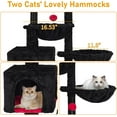 thumbnail image 3 of Cat Tree Cat Tower Condo with Sisal Scratching Post for Indoor Cats Cat Tree Cat Furniture with Hammock Perch and Kitten Ball Toys, 3 of 12