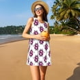 thumbnail image 3 of Naloa Cute Number 8 Print Women's Summer Spring Casual Beach Sundress,Vacation Sleeveless Tank Crewneck Loose Dresses, 3 of 7