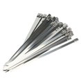 thumbnail image 1 of EeaseCA 100 PCS Self-locking Stainless Steel Cable Ties Wire Cable Tie Zips - 4.6x150mm (Silver), 1 of 8