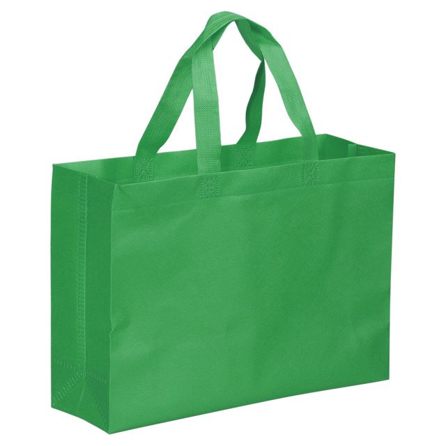 Unique Bargains Sac-Cadeau Réutilisable en Non-Tissé Style Horizontal 25x35 cm, Vert Foncé Lot de 10