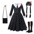 thumbnail image 3 of Disfraz de Halloween para niñas, Vestido de Cosplay para eventos negros, ropa de fiesta de noche para niños, Vestido gótico de moda, 3 of 5