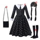 thumbnail image 3 of Disfraz de Halloween para niñas, Vestido de Cosplay para eventos negros, ropa de fiesta de noche para niños, Vestido gótico de moda, 3 of 5
