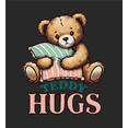 thumbnail image 2 of Teddy Hugs Youth Black Long Sleeve Hoodie-Medium, 2 of 3