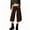 Dark Brown, variant on RUINIXCW Fold Over Capri Pants for Women Flowy Wide Leg Capri Pants Low Rise Yoga Culottes Pants Foldover Leggings Summer Beach Crop Palazzo Pants