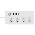 thumbnail image 2 of Regleta de alimentación con 4 salidas 4 puertos USB Oficina en casa WiFi Control remoto Regleta de alimentación Salida inalámbrica inteligente Enchufe de Brasil Speravity EL002028-00B, 2 of 2