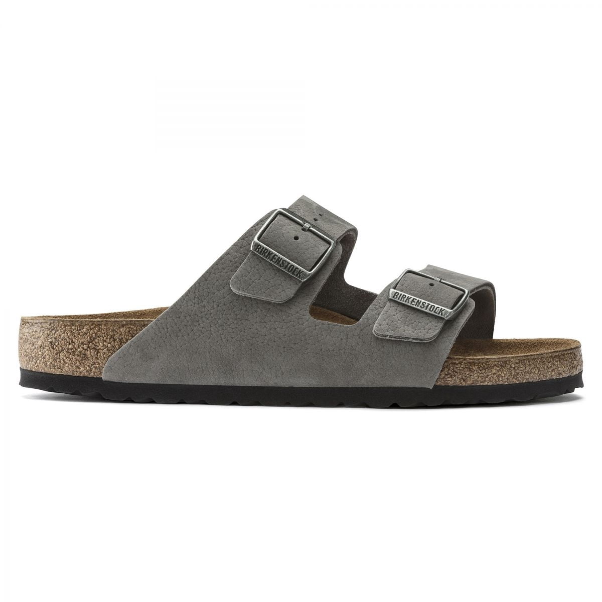 BIRKENSTOCK Arizona Gray Nubuck Sandals Mens Regular Width 1020752 Whale Gray