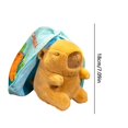 thumbnail image 3 of Capybara Plush, 7.09" Cute Plush Cartoon Capybara Rodent Plush Toy Capybara Stuffed Animal Realistic Capybara Plush Doll Toy with Turtle Backpack for Kids, 3 of 8
