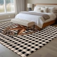thumbnail image 5 of Farmhouse Country Area&nbsp;Rug 5x8ft Star Bless This Home Black Buffalo Plaid Non-Slip&nbsp;Washable Square&nbsp;Rugs Soft Felt Indoor Floor Mat for Bedroom Kitchen Living Room Bathroom, 5 of 9