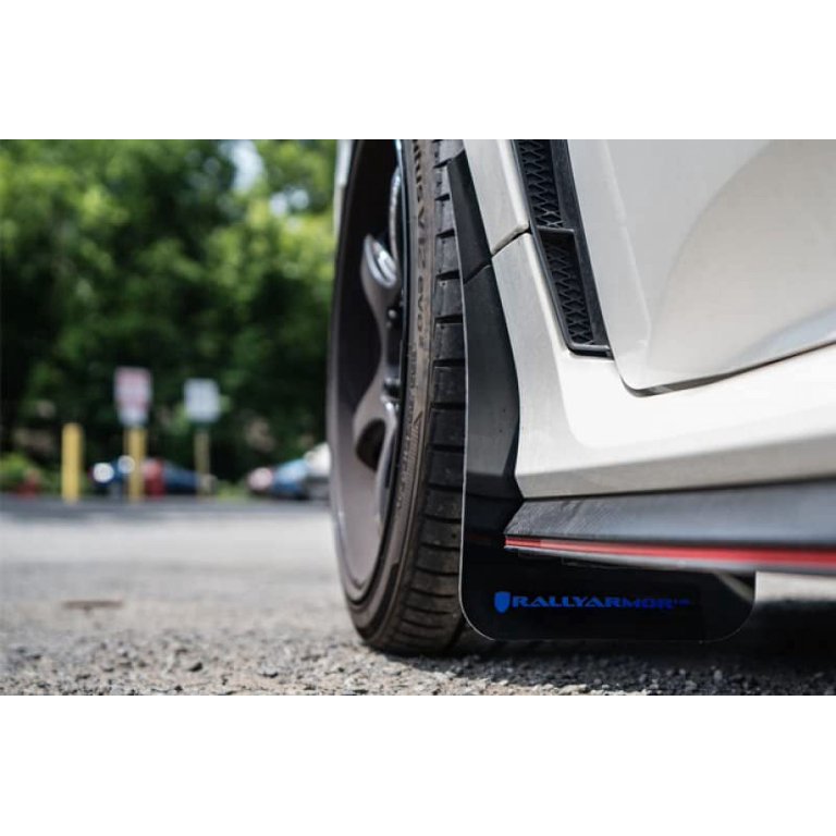 Rally Armor UR Red Mud Flaps For 2017-2018 Honda Civic Type R - Black Logo