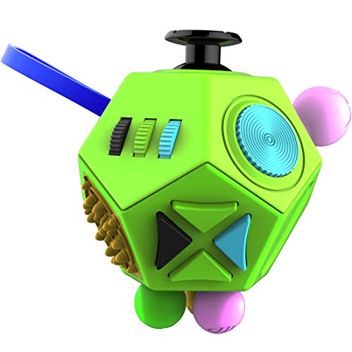 Green&Pink Yiiyaa Fidget Cube 12 Sides Dodecagon Toy Stress and Anxiety Relief Relax for Children and Adults ADD/ADHD/OCD and Autisme Focus Distraction Green&Pink Yiiyaa Fidget Cube 12 Sides Dodecagon Toy Stress and Anxiety Relief Relax for Children and Adults ADD/ADHD/OCD and Autisme Focus Distraction